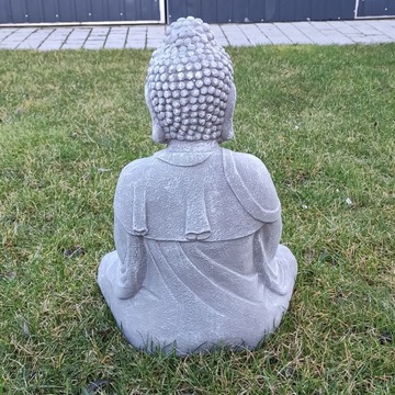 FIGURKA BUDDA OGRODOWA POSĄG BUDDA DEKORACJA GLINA DO OGRODU 52 cm DUŻY