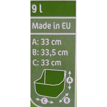 Кормушка пластиковая для жеребят без решетки, оливковая, 9л.