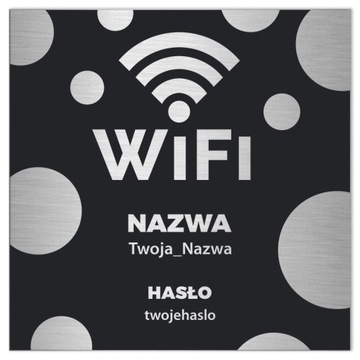 Tabliczka WiFi Hasło 10x10 Restauracja Hotel Wzory