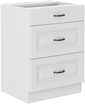 BIAŁA SZAFKA KUCHENNA STILO 3 SZUFLADY 60 CM