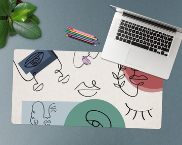 Podkładka na stół Rysy kobiecej twarzy 100x50 cm