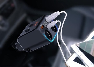 Splitter Branch 2 Sockets USB Легкое быстрое зарядное устройство QC PD