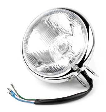 LAMPA MOTOCYKLOWA REFLEKTOR PRZÓD CHOPPER CHROM