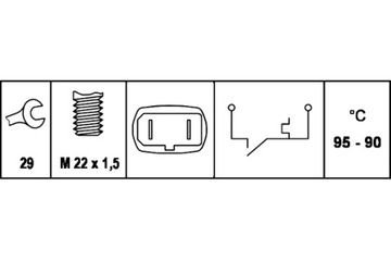 CZUJNIK TERMICZ.WENTYL.CHLOD.AUDI 80,100