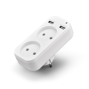 Электрическая розетка настенная USB BarON черная