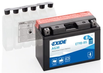 АККУМУЛЯТОР Exide YT9B-BS 12В 8Ач YAMAHA YFM 700 R