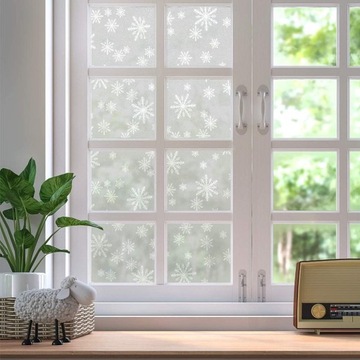 МАТОВАЯ ОКОННАЯ ФОЛЬГА СНЕЖИНКИ 44,5х200см