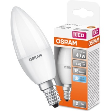 Żarówka LED ŚWIECZKA E14 4,9W 470lm 4000K OSRAM