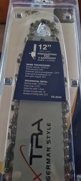 НАПРАВЛЯЮЩАЯ ДЛЯ БЕНЗИНОВОЙ ПИЛЫ + 2 ЦЕПИ 3/8 12''