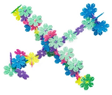 Конструкторы Снежинки на липучке 2500 шт.