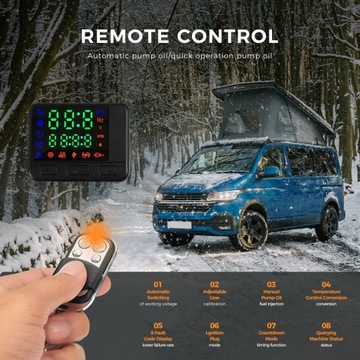 12V 8KW Дизельное отопление с цифровым ЖК-монитором для транспортных средств
