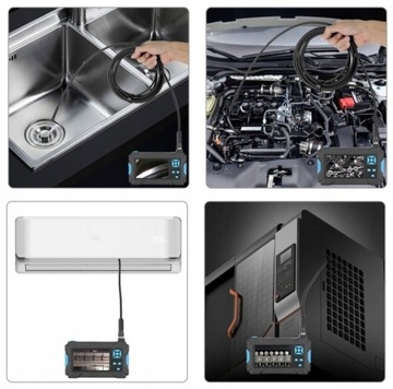 ЭНДОСКОПНАЯ КАМЕРА ДЛЯ КОНТРОЛЯ 5M 6LED FULL HD 64GB С ЖК-ДИСПЛЕЕМ IP67