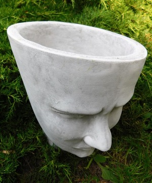 Белая бетонная крышка для цветочного горшка Home Garden Head