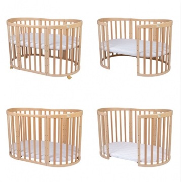 Кровать Waldin Oval 7-в-1 с матрасом из бука