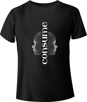 T-shirt "CONSUME" L Czarny