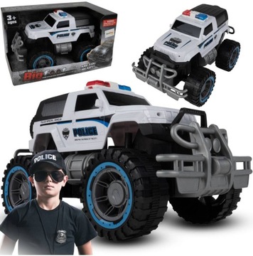 SAMOCHÓD AUTO MONSTER POLICJA Z NAPĘDEM RADIOWÓZ