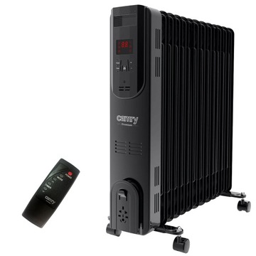 ELEKTRYCZNY GRZEJNIK OLEJOWY 2500W z PILOTEM 13 ŻEBEREK WYŚWIETLACZ LED