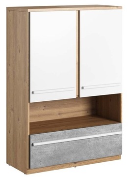 Meble młodzieżowe PLANO 1 dąb nash/biały/beton