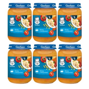 Gerber Mintaj z warzywami dla niemowląt 6x190g