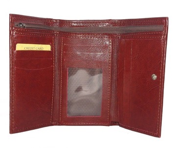 Vittorini damski skórzany portfel brąz 014 S