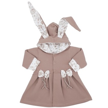Rozpinana bluza dziecięca/płaszczyk z uszami 98