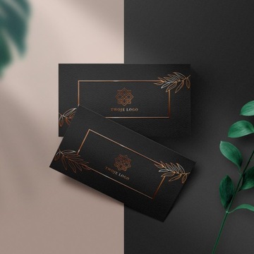 Визитки из позолоченной медной фольги, 200 шт., дизайн