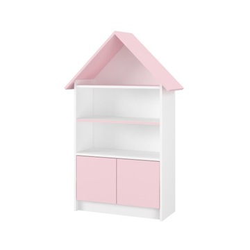 Regał dziecięcy BOO DOMEK biały/róż 125cm