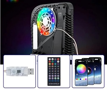 PASEK DEKORACYJNY OŚWIETLENIE LED DO KONSOLI PLAYSTATION 5 PS5 RGB
