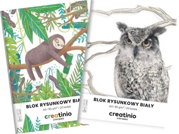 TOP2000 BLOK RYSUNKOWY A3 20 K BIAŁY