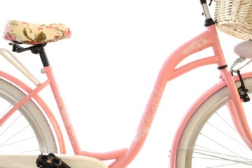ВЕЛОСИПЕД ЖЕНСКИЙ ГОРОДСКОЙ 28 ДЮЙМОВ LIGHT LADIES Lavida С КОРЗИНОЙ, РОЗОВЫЙ