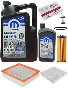 MOPAR 5W30 + FILTRY DODGE DURANGO 3,6 11-12