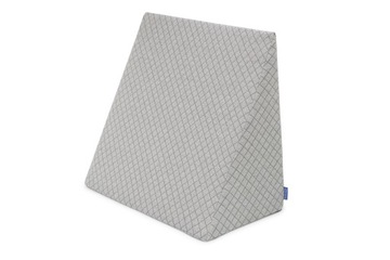 Poduszka klin pod plecy 60x50x30 CM Szara Krata