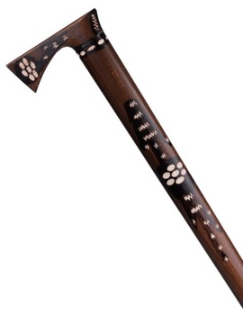 Ciupaga góralska drewniana góral jasełka rzeźbiona laska brązowa 55 cm