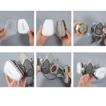 ЗАЩИТНАЯ ПОЛУМАСКА DUST FACE SHIELD 6001 КРАСКА