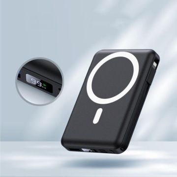 МАГНИТНЫЙ БЕСПРОВОДНОЙ POWERBANK MAGSAFE 10000 мАч МАЛЕНЬКИЙ ФОНАРЬ
