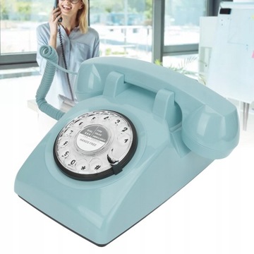 СТАРЫЙ АНТИКВАРНЫЙ ДОМАШНИЙ ТЕЛЕФОН MS-301A СИНИЙ