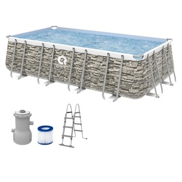 AVENLI ROCKY ПРЯМОУГОЛЬНЫЙ САДОВЫЙ БАССЕЙН С НАСОСОМ 400x200 КОМПЛЕКТ