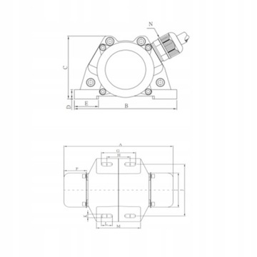 ВИБРАТОР 3000 ОБ/МИН 1-ФАЗНЫЙ ВИБРАЦИОННЫЙ МОТОР 30 ВТ