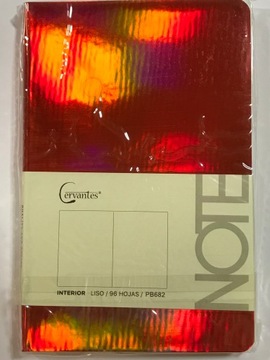 notes 9,5x14,5 błyszczący czerwony A6 gładki 96k