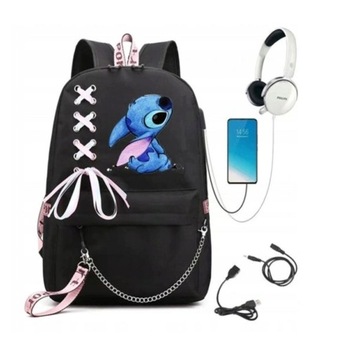 PLECAK SZKOLNY A4 USB DUŻY STICH LILO WZORY