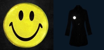 Светоотражающая кнопка, мусорный бак, светоотражающий значок с улыбкой