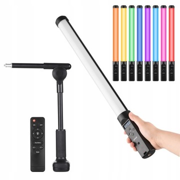 Ручная люминесцентная лампа RGB с настольным зажимом.