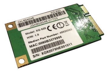KARTA WIFI MEDION XG-920 MINI PCIE 54 MBPS
