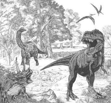 Fototapeta na flizelinie Dinozaury Szara