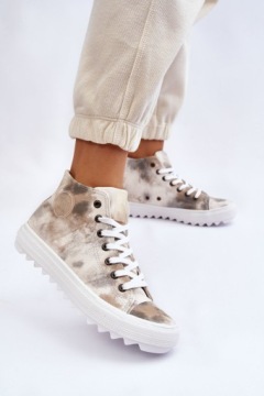 ВЫСОКИЕ КРОССОВКИ ЖЕНСКИЕ BIG STAR LL274047 ЗЕЛЕНЫЕ 41