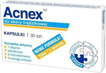 ACNEX 30 kapsułek na TRĄDZIK ZASKÓRNIKI