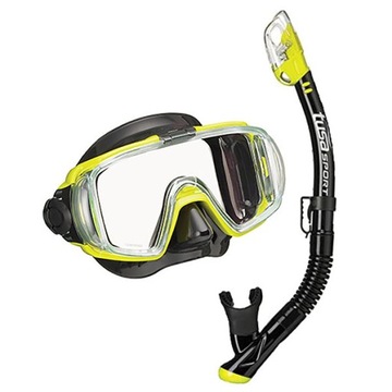 Zestaw TUSA VISIO HyperDry (maska+fajka) żółta