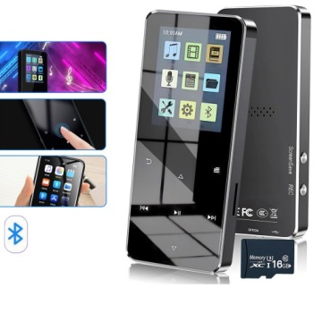 MP4 Přehrávač MP3 16GB Bluetooth HiFi Rádio Sluchátka Součástí Balení