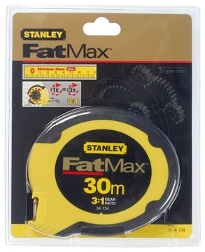 MIARA ZWIJANA STANLEY 30M DŁUGA TAŚMOWA BUDOWLANA