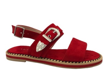 Sandały damskie obuwie czerwone 9206-19 39